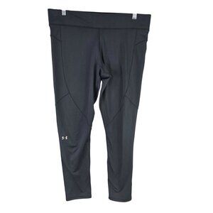 Mens Under Armour Black Compression Leggings Polyester Blend Stretch Size XL